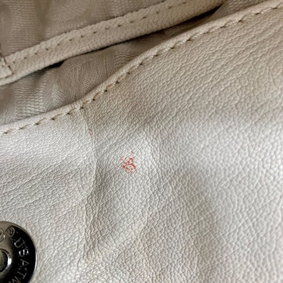 Michael Kors Cream Leather Hamilton Satchel Bag - Picture 10 of 12